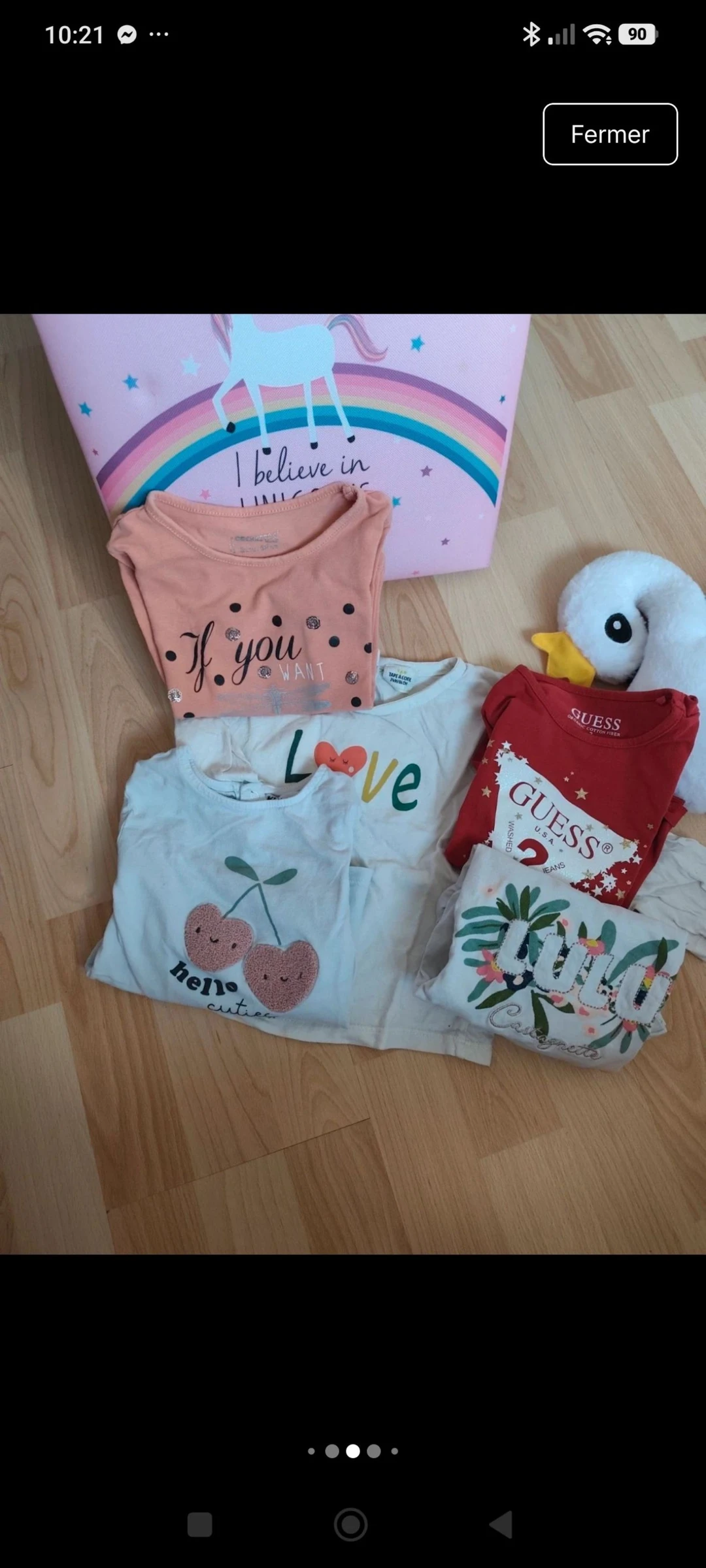 Lot 5 t shirt manches longues 24 mois 